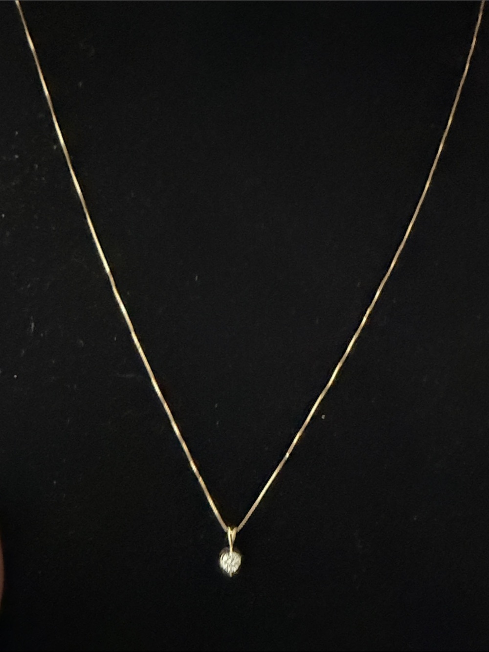 Delicate, 14K, yellow Gold, Pendant Necklace - Gold
